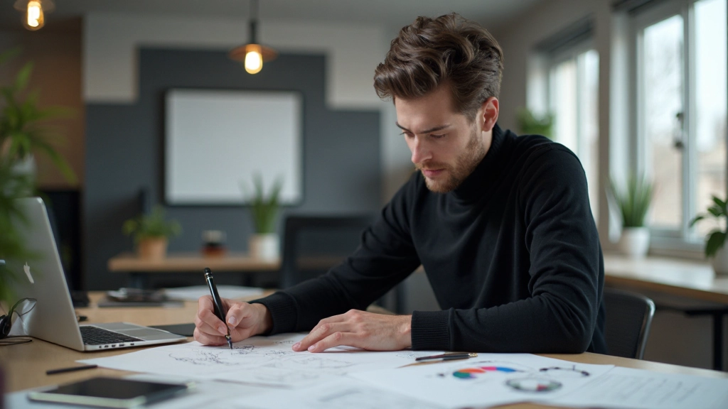 Пример визуальной иерархии с контрастными элементами на сером фоне